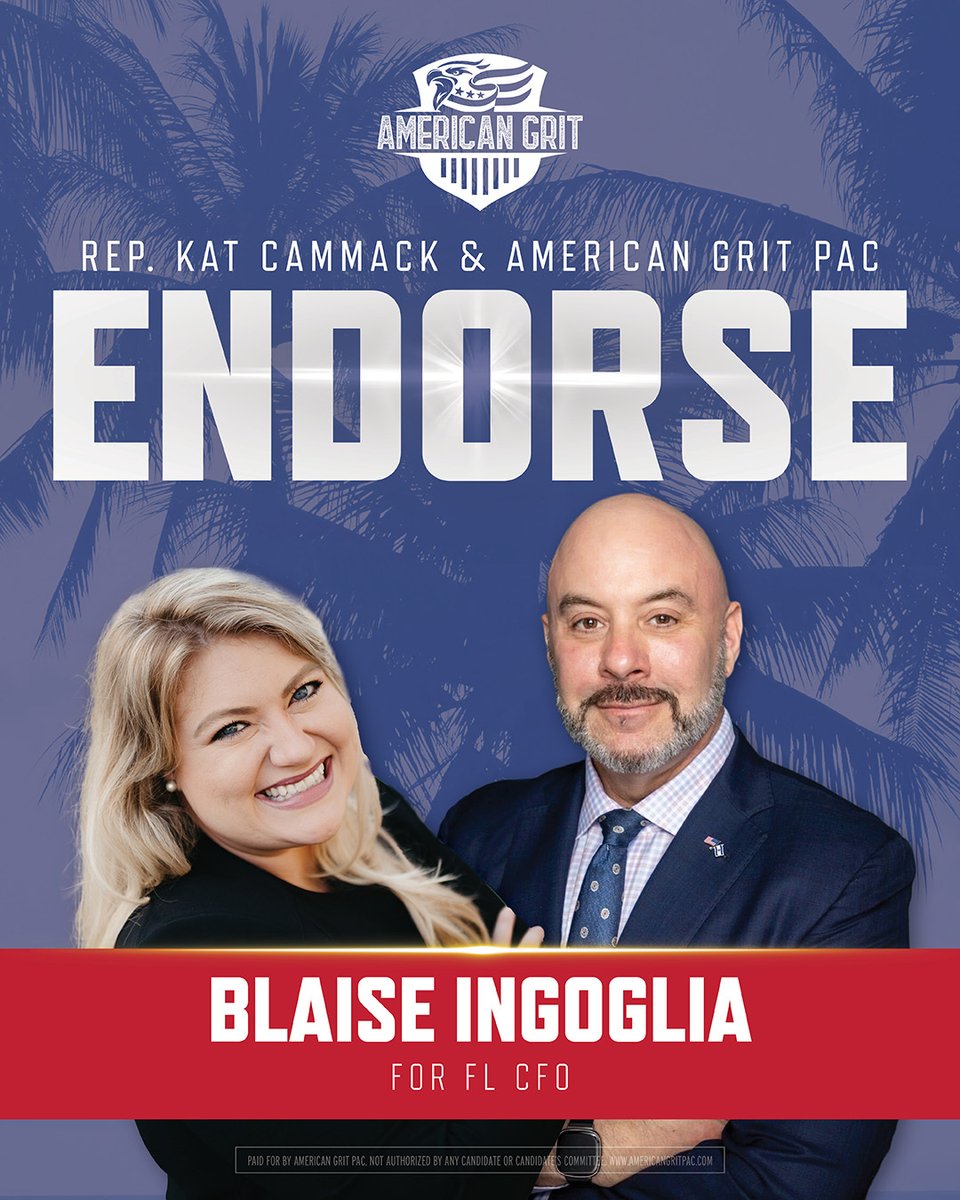Blaise Ingoglia is the no-nonsense conservative Florida needs as CFO. Fearless with the facts, tough on the budget, and ready to torch government waste. We need a watchdog who fights for every taxpayer dollar. That's <a href="/BlaiseIngoglia/">Blaise Ingoglia</a>, and I’m proud to stand with him.