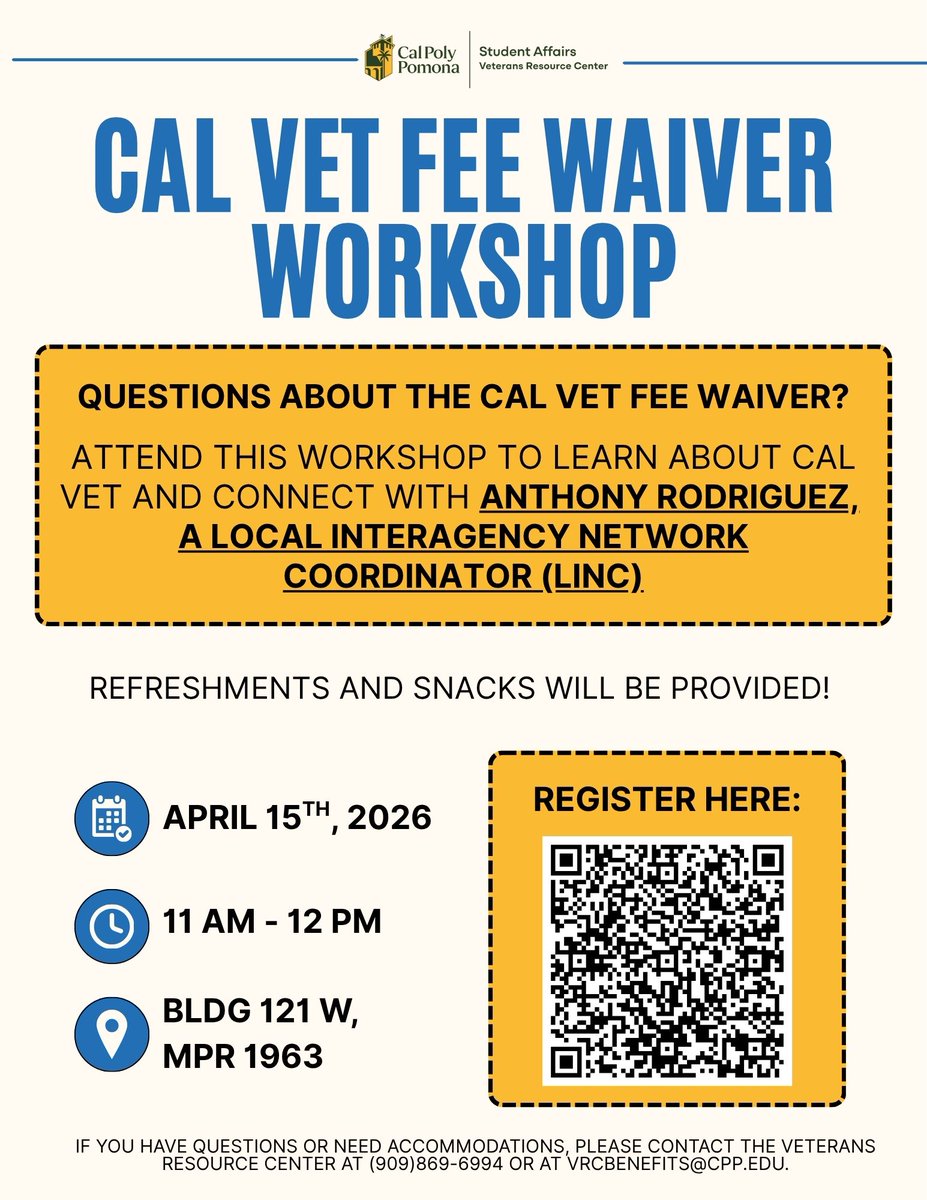 Cal Poly Pomona Veterans Resource Center tweet media