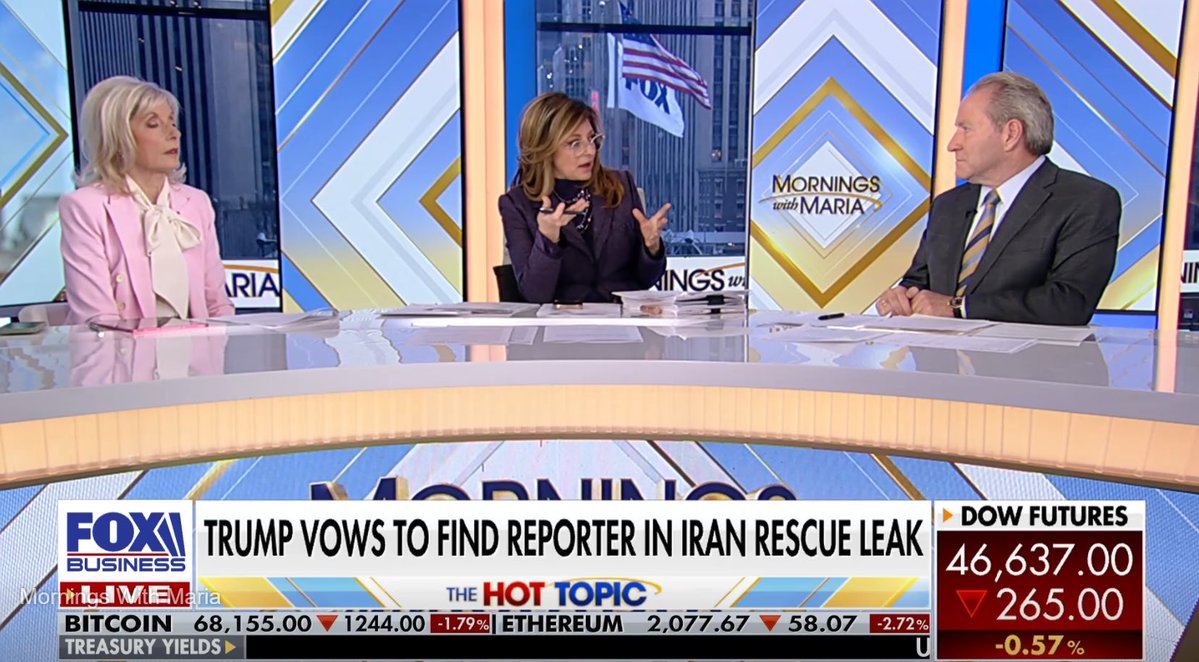 Spending the morning with ⁦<a href="/MariaBartiromo/">Maria Bartiromo</a>⁩