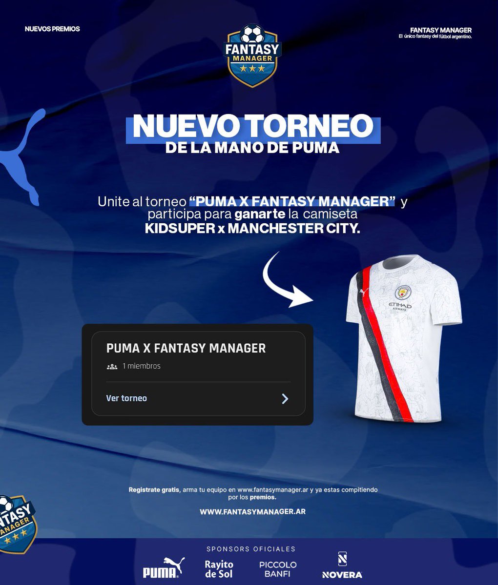calvogallina's tweet photo. Ya somos +24.000 en Fantasy Manager, el juego que va a revolucionar el fútbol argentino por la tecnología, la comunidad y los modos de juego que va a traer. 

Muy lindo haber arrancado esto con amigos y hoy anunciar a PUMA que nos va a estar dando productos para los ganadores 🏆 https://t.co/NKpiPyqTJF