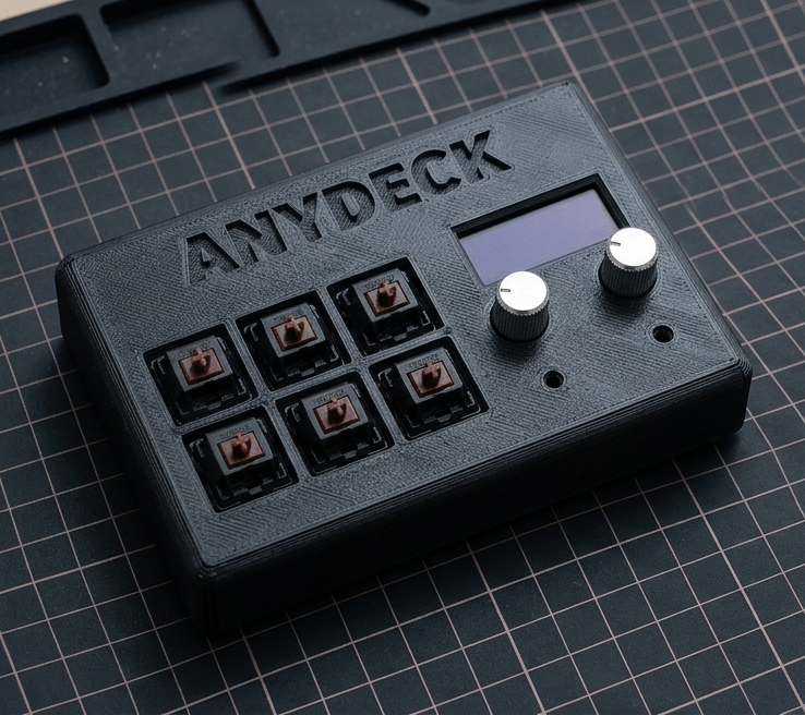 seeedstudio's tweet image. ⌨️ What if your shortcuts had their own dedicated controller?

ANYDECK by Anis-awl is a compact 6-key macropad powered by XIAO RP2040 — with dual rotary encoders, OLED display, and RGB lighting.
A simple, customizable tool for shortcuts, volume, and workflow control.

Full