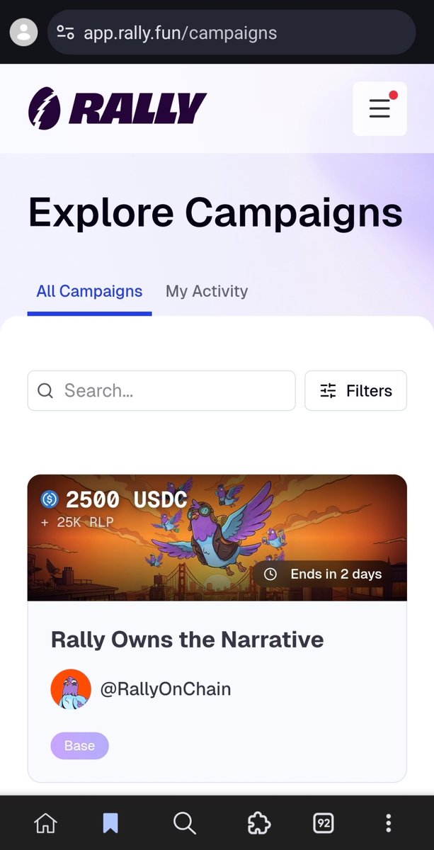 labibBiswas72's tweet photo. Most people are still focused on the usual platforms, but something different is starting to take shape.

Rally Beta is already live, and it feels more like a system than just another campaign tool. @RallyOnChain is building around performance, not popularity.

You choose a campaign, follow the brief, and create your content with purpose.

Once submitted, AI evaluates it based on clarity, originality, accuracy, and real engagement.

No more guessing what works or relying on follower count to carry results.

Everything feels structured, transparent, and actually fair for creators.

What makes it more interesting is that rewards are already active on-chain.

Both stablecoins and Rally Points are being distributed right now.

That opens the door for smaller creators to compete on equal ground.

This kind of shift doesn’t happen often, but when it does, it changes the landscape.