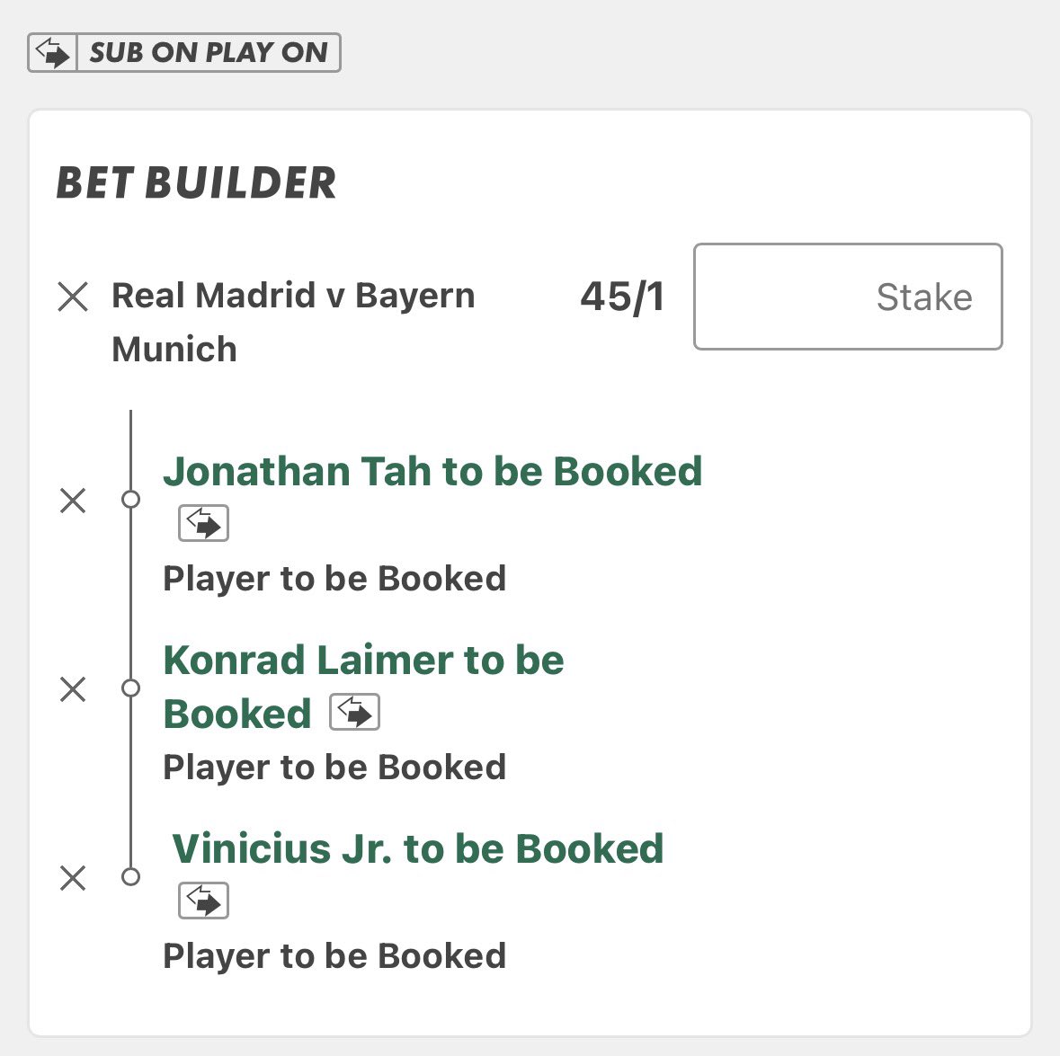 bettingvillage's tweet photo. Real Madrid v Bayern 🟡🔴

18+ gambleaware https://t.co/znEMQRW1TH