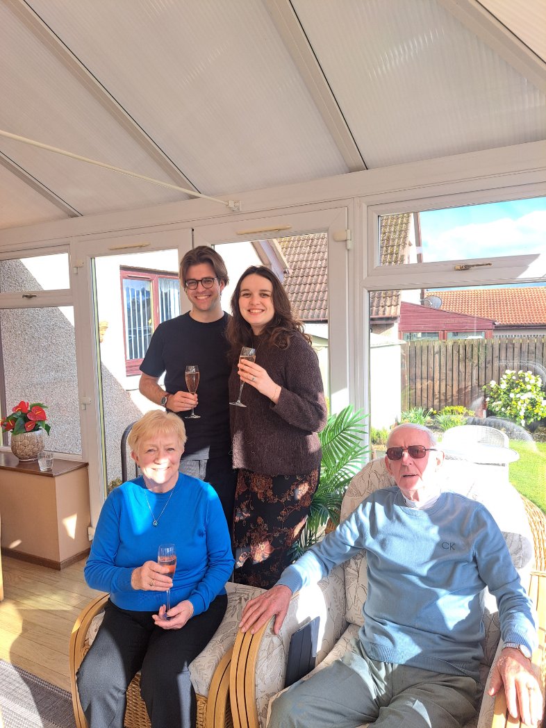 LesleyERoss's tweet photo. Special times with my two girls again this weekend! Not often they are in Scotland at the same time! 
Celebration time too with Kirsten and Johann announcing their engagement a few weeks ago. About time😂❤️! https://t.co/gSlymp30GK