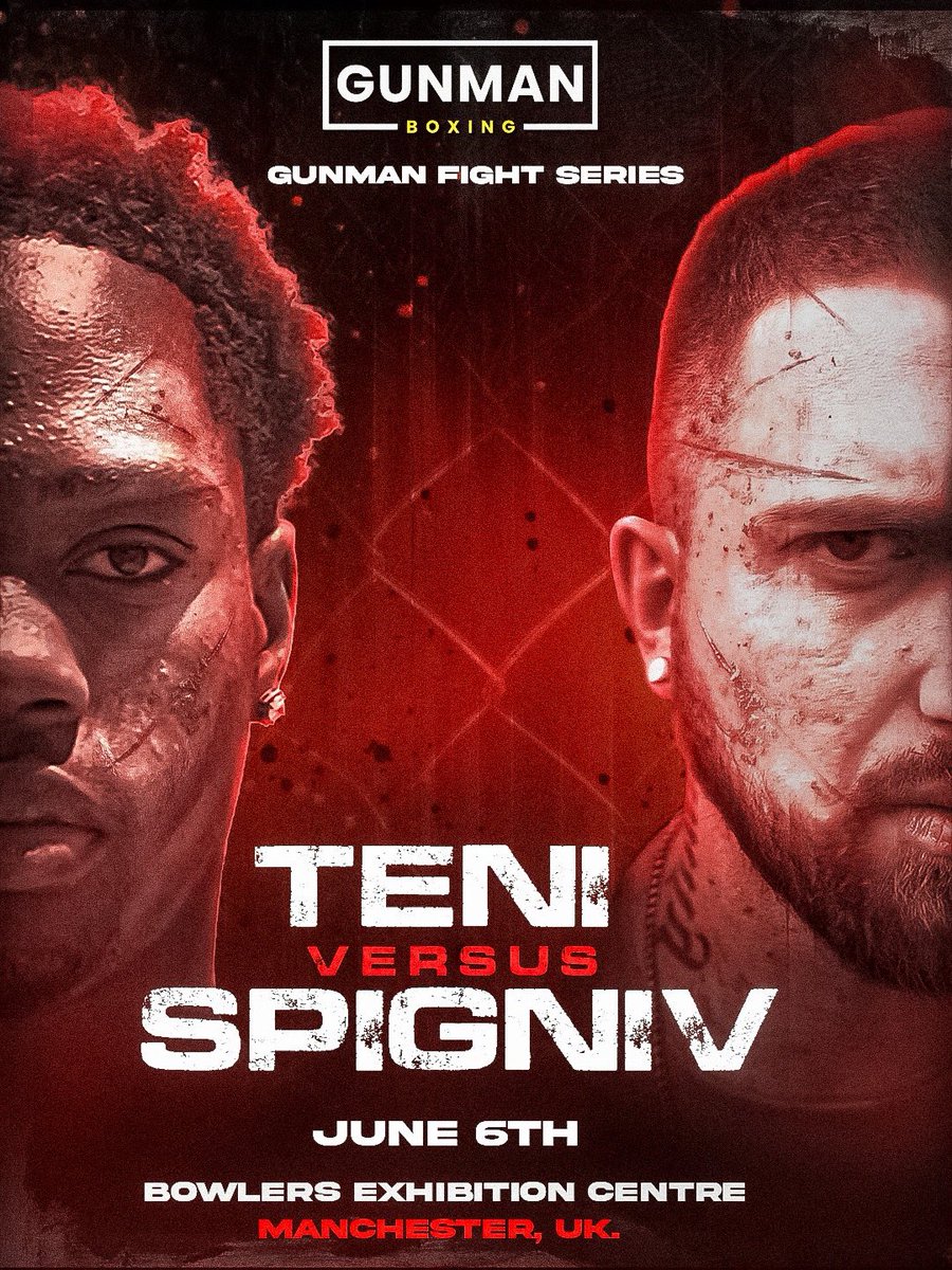 Gunman_boxing's tweet image. First fight announcement of our new show in Manchester on June 6th!

TENI Vs SPIGNIV

Tickets now on sale: intix.co.uk/event/gunman-f…

#championsleague #influencer #boxing