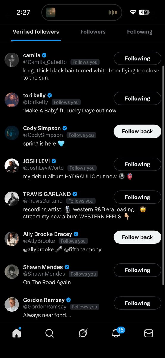 nicoliterally's tweet photo. forgot the most random ppl follow me LOL https://t.co/v8joXzeeQT