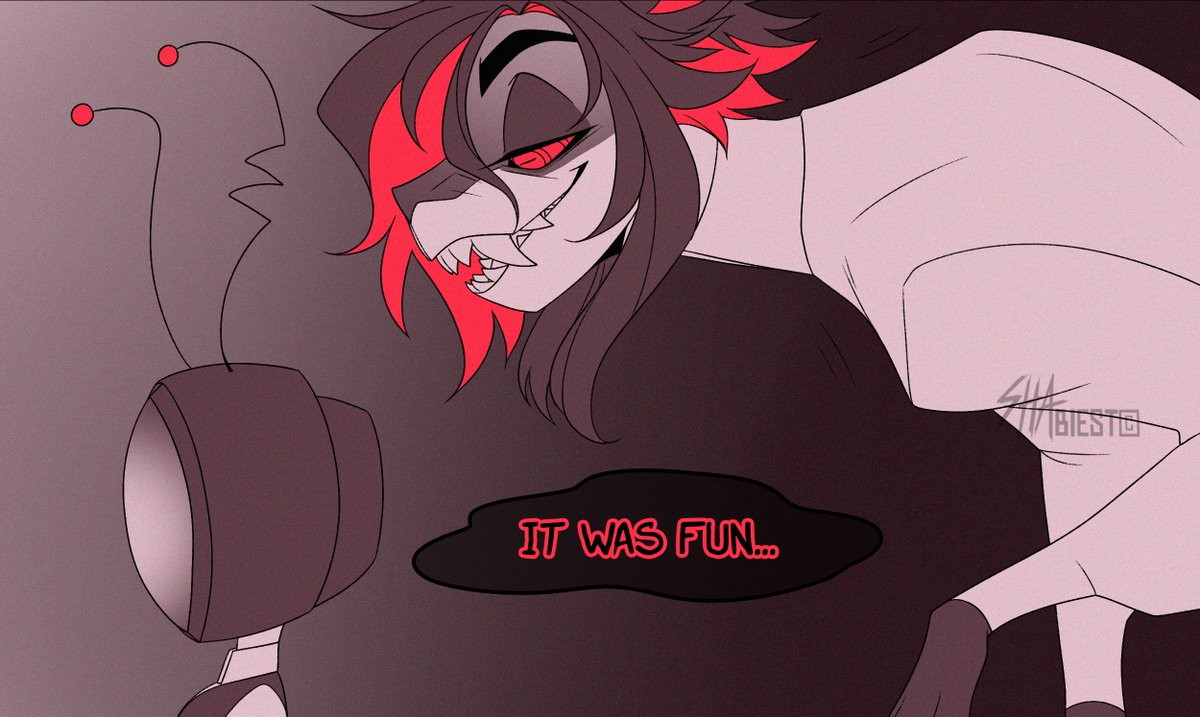 ShaBiest's tweet image. Farewell.

#HazbinHotel #LostSignal #Radiostatic #Voxal