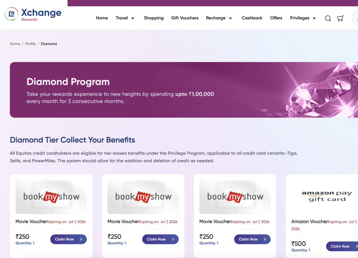 ankurmittal's tweet image. Equitas has updated the tier for last quarter. Do check it out. 

According to the last update, for miles transfer we have to wait for 3 more months.

xchange.equitas.bank.in