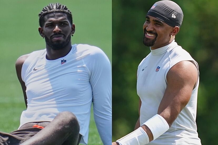 RichJohnsonNFL's tweet image. #Eagles GM Howie Roseman reportedly tried to trade Jalen Hurts to the #Browns for Shedeur Sanders in a rare “QB for QB deal” but got laughed at on the phone. 

😳😳😳