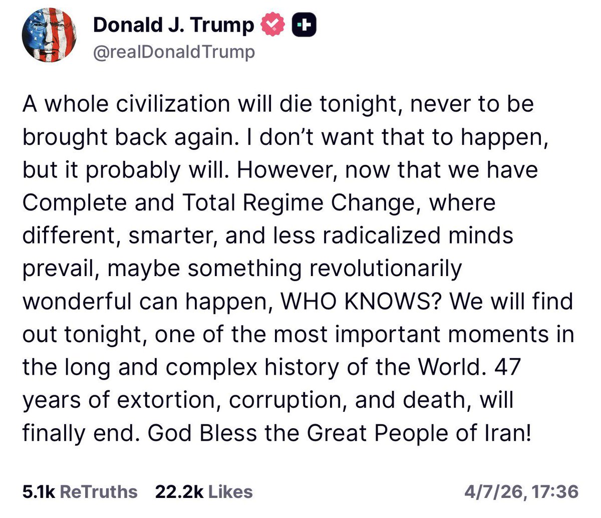 What is truly worrying is Trump’s desperation to end the war with Iran but not being able to find a way out of it.
Adults and the mentally stable are no longer in charge of the world’s mightiest military and weapon systems.
At some point, Trump may actually do something crazy.