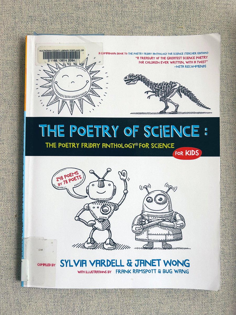 stefkidlit's tweet image. For today’s #NationalPoetryMonth pick, it seemed appropriate to choose this luminous poem by Terry Webb Harshman! 🌖 

It appears in the brilliant anthology THE POETRY OF SCIENCE from @pomelobooks, edited by @SylviaVardell &amp;amp; @janetwongauthor. 
#kidlit #poetry