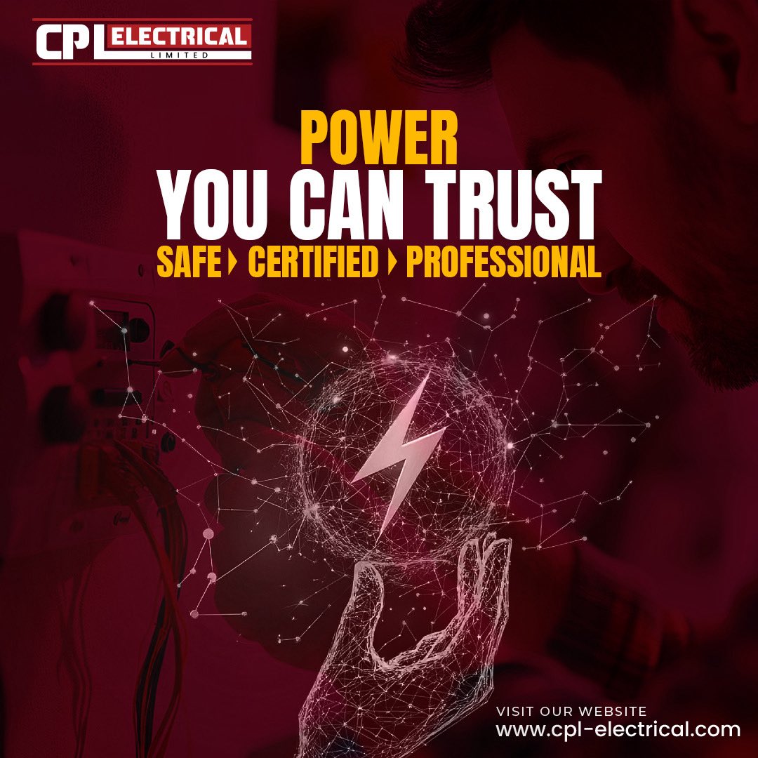 cplelectrical's tweet image. ⚡ Power isn’t optional. Reliability is everything.
When it comes to your electrics, there’s no room for risk only precision, compliance, and certified expertise.
Safe. Certified. Built to perform.
🌐 cpl-electrical.com
#PowerYouCanTrust #ElectricalExperts #BuiltOnSafety