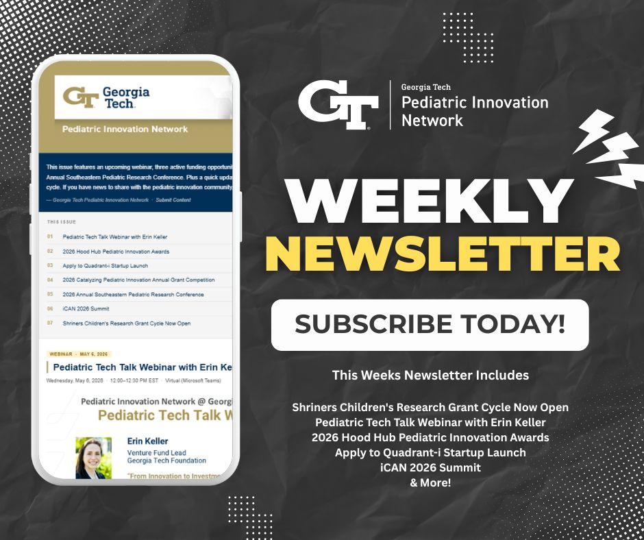 pedtechcenter's tweet photo. Join us for this week’s pediatric innovation updates:

• Tech Talk with Erin Keller
• Hood Hub Innovation Awards
• Quadrant-i Startup Launch
• Grant opportunities
• iCAN Summit &amp; more

Stay connected to the latest in pediatric research &amp; innovation: https://t.co/ArZD3iosVu https://t.co/GfYojsQSch