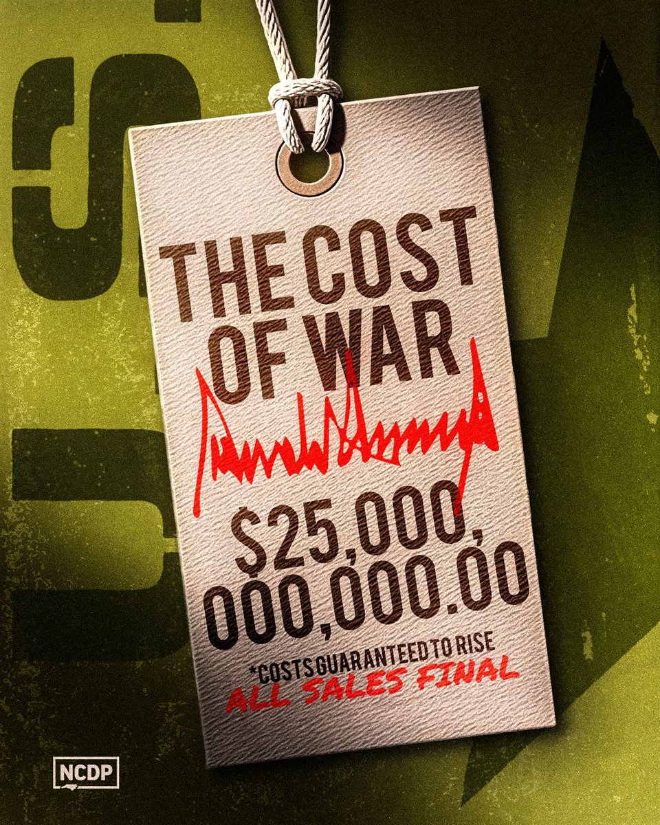 NCDemParty's tweet image. We’re already paying the price and the Pentagon requested another $200 Billion.