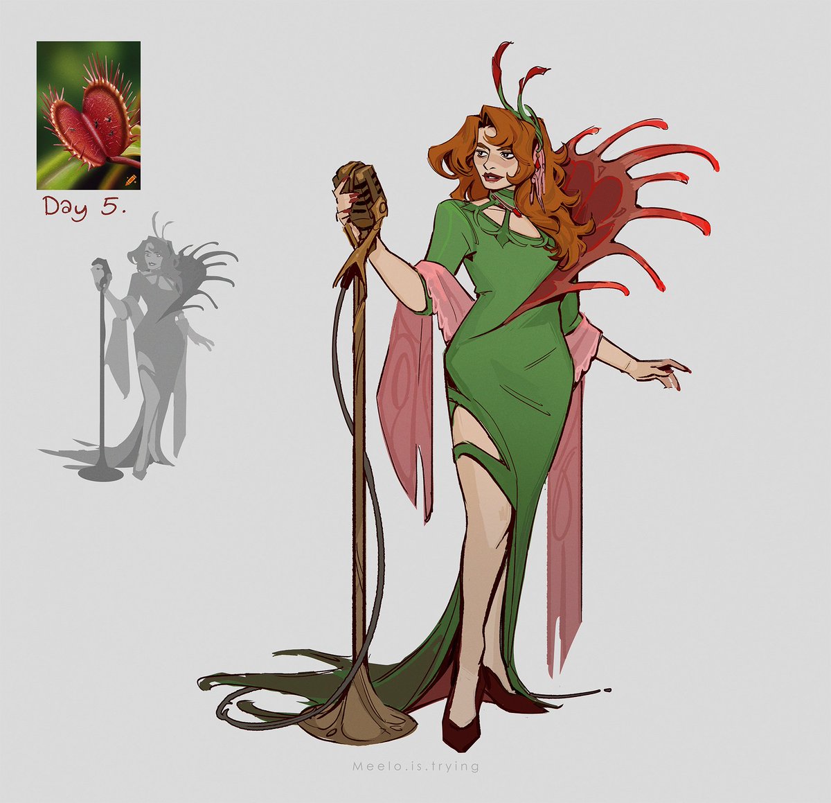 MeeloIsTrying's tweet photo. Day 5 &amp; 6 of the conceptcore april challenge! 🎤🐦‍⬛#characterdesign https://t.co/Snd0LDYJEK