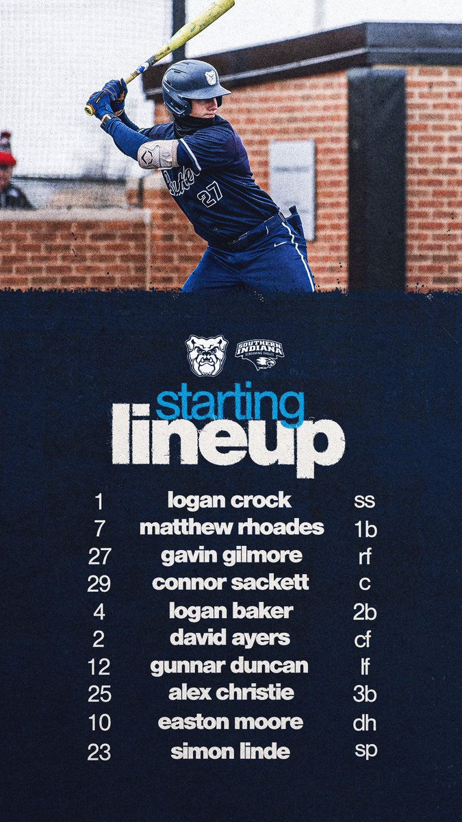 ButlerUBaseball's tweet image. Home opener lineup 🏠