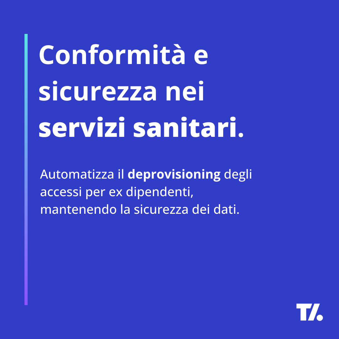 🏥 Gestire gli accessi del personale in uscita è fondamentale per prevenire accessi non autorizzati.

📮 Non rischiare, contattaci:
tirasa.net/contatti

#IAM #IdentityManagement #AccessManagement #OpenSource #Cybersecurity