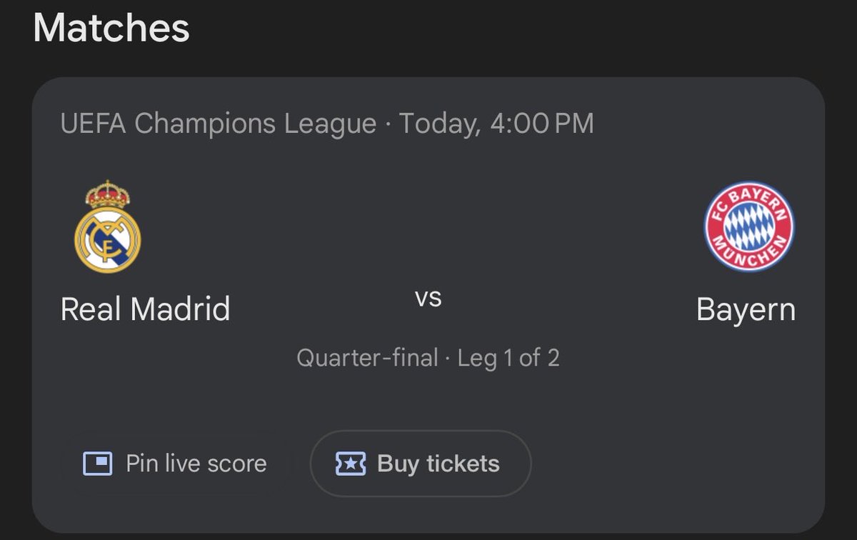 RioProfit's tweet photo. #FreePick
POD 🌟 (8-4) | @ChampionsLeague
#UCL
REAL MADRID 🆚 BAYERN MUNICH
🔒 FH O1.5G - 1.83 (10u)🔒
Both teams looking to show off, we are expecting a big scoring game.
First half should hit easily 🫡
#UCLkickoffs
#RealMadrid @FCBayern
#FirstLeg https://t.co/ofCVmVNPa7
