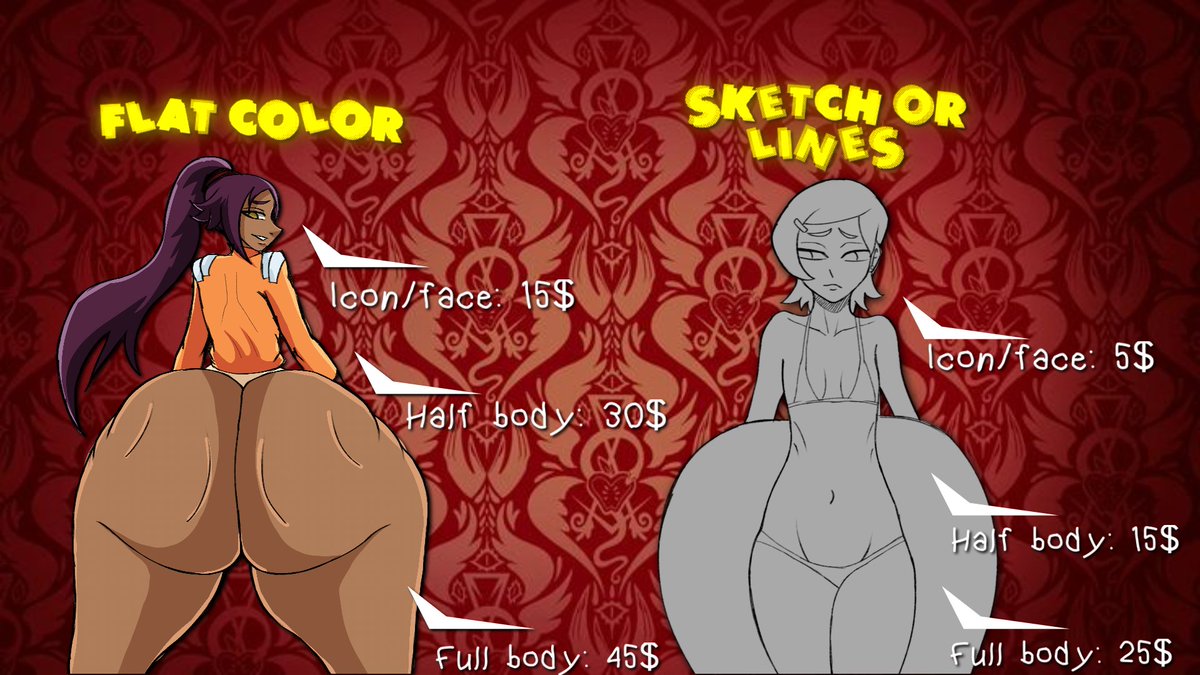 Comissions Open!
Bom, fiz uma tabela básica para manter comissões abertas até Junho, e bem... Espero que dê certo!
#comission #opencomission #art #anime #manga #hazbinhotel #nsfwtwtًً #nsfw #hentai