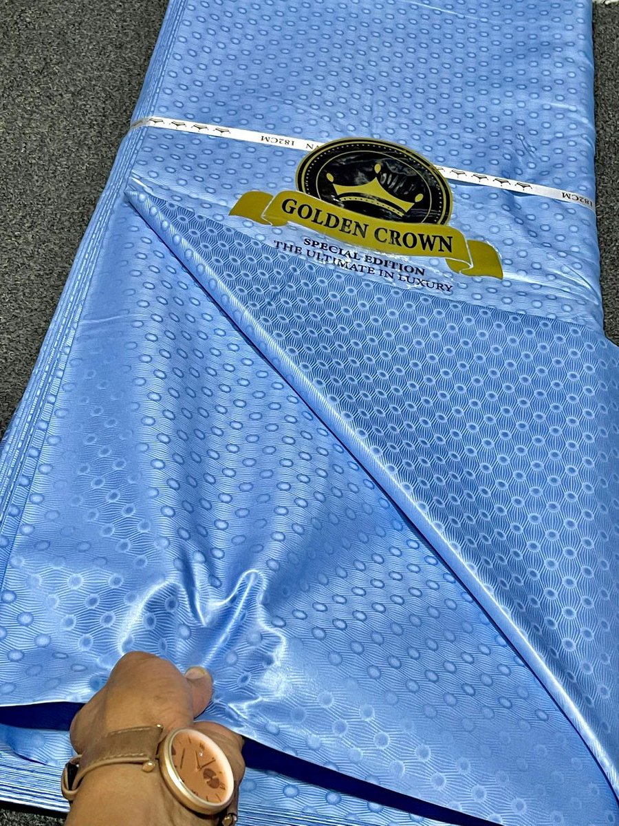 Aliyusa3's tweet photo. *GOLDEN CROWN XXXL*
Supreme London textile 
Width: 185CMM300M
Available in 
At Company Price always💯
*12,000 PER  YARD* https://t.co/LtkHf2CSrY