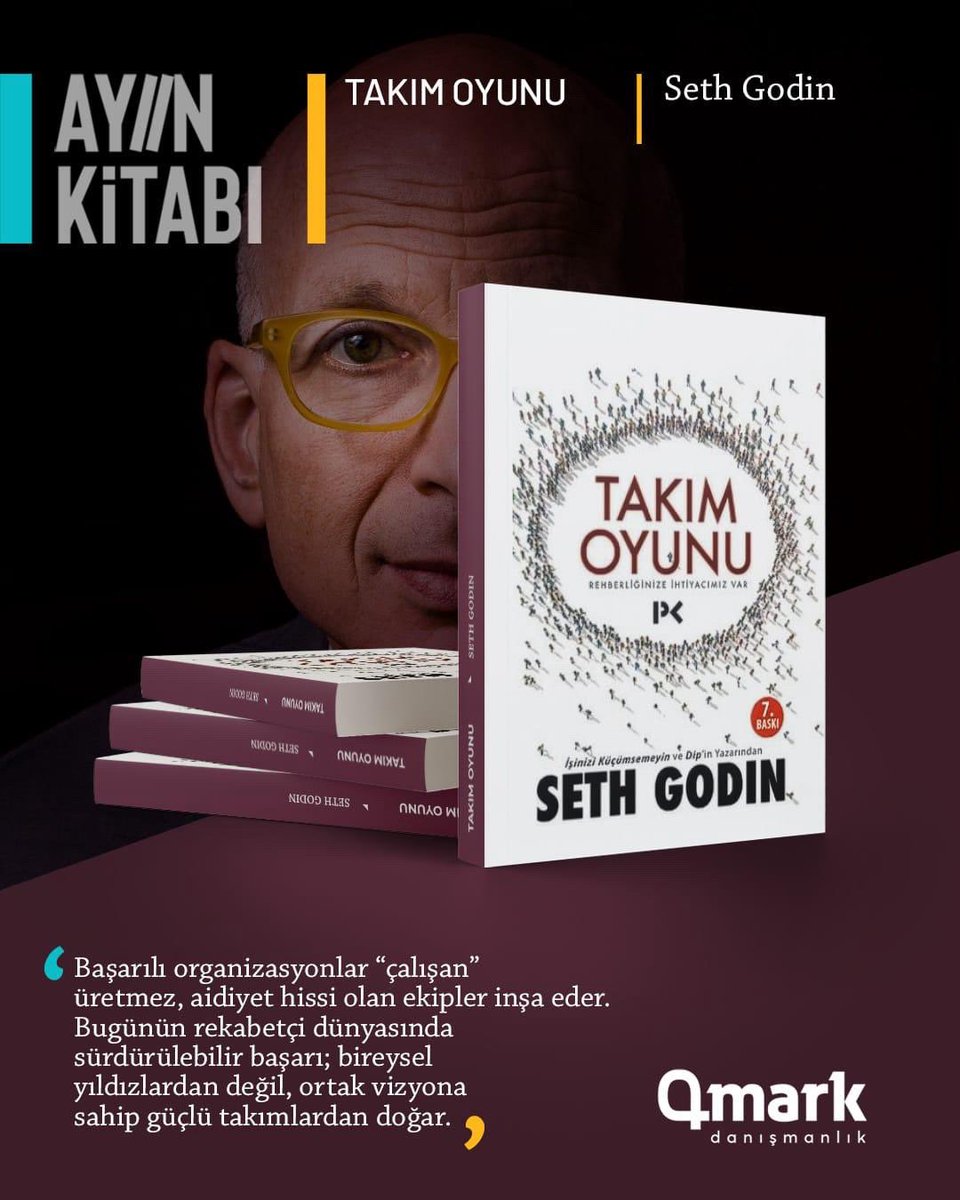 qmark_tr's tweet photo. Bugünün rekabetçi dünyasında sürdürülebilir başarı; bireysel yıldızlardan değil, ortak vizyona sahip güçlü takımlardan doğar. Eğer kurumunuzda sadece performansı değil, gerçek bağlılığı da artırmak istiyorsanız, bu kitap güçlü bir liderlik pusulası sunuyor.
#TakımOyunu #SethGodin https://t.co/eRjbpn51lA