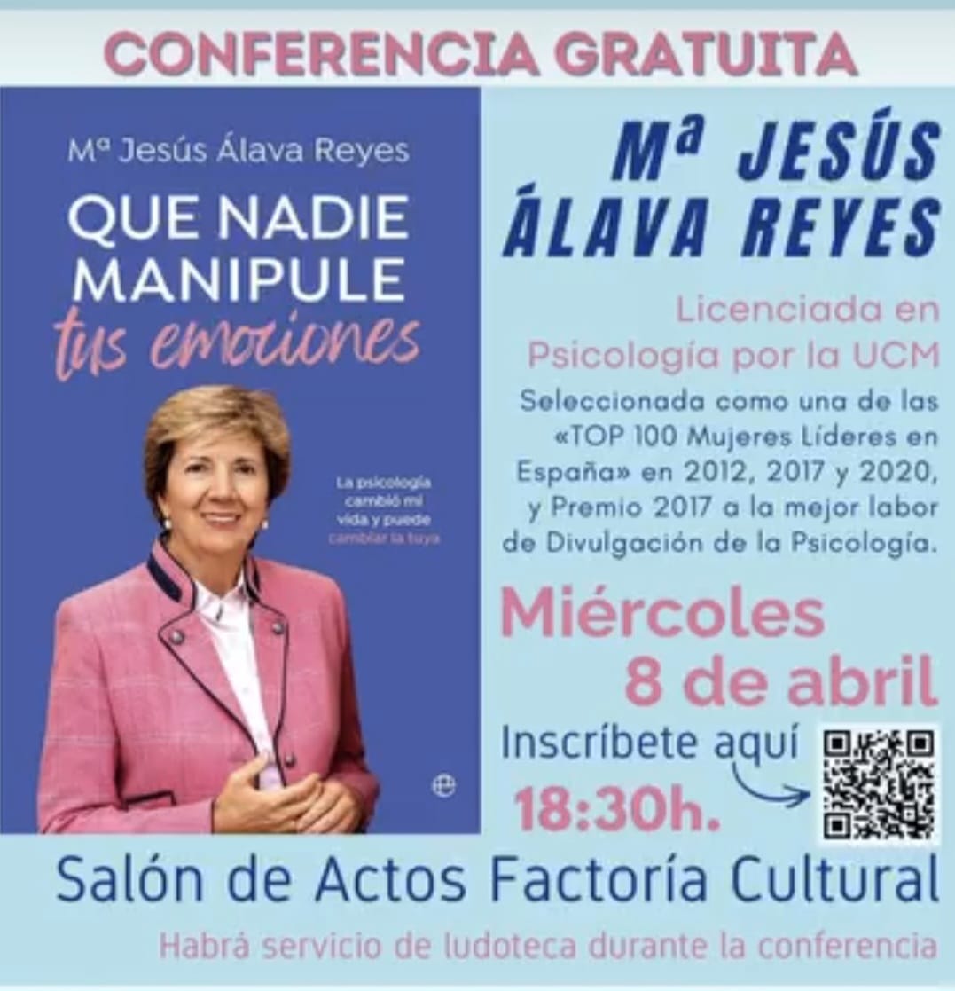 El miedo es tu peor enemigo, te genera inseguridad y vulnerabilidad. Es miedo se combate con decisión y determinación, sin dar un paso atrás y confiando en ti cuando te cuesta confiar. No dejes que manipulen tus emociones.  El 8 de abril hablamos de estos temas en Tres Cantos.