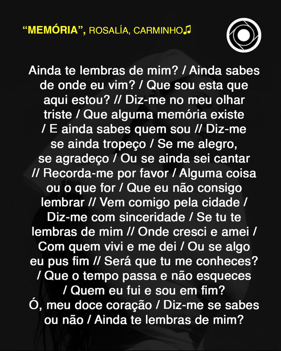 “Memória”, Rosalía, Carminho♫