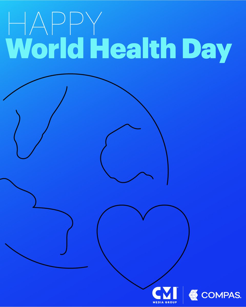 CMIMediaGroup's tweet photo. Happy World Health Day! A huge thank you to our incredible employees, clients, and partners for your continuous commitment to patient health, both physical and mental.

Today, let's all do one positive thing for your own health! https://t.co/MqXmQKQdLO