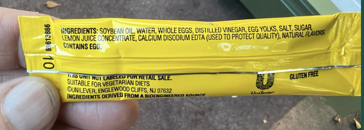 robertlufkinmd's tweet image. I’m trying be healthy when I eat out.

 But when I ask for ‘real mayonnaise’ this is what they give me. 

An unhealthy blend of pro-inflammatory seed oils.