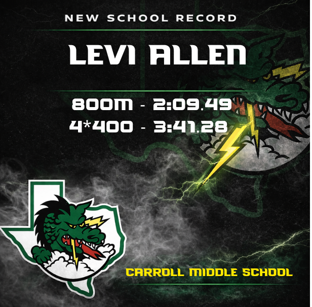 CarrollBoysAth's tweet photo. 🚨🚨 CMS RECORD ALERT🚨🚨
Congratulations to Levi Allen on breaking the CMS 800M AND 4X400 record! #protectthetradition @leemunn87 https://t.co/6H1hyqUfv3