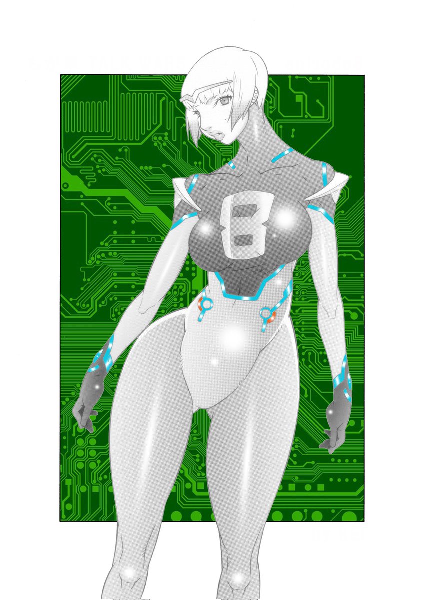 #ロボ娘なんでも投稿祭
アンドロイド・ゼロワンとエイトマンW。 