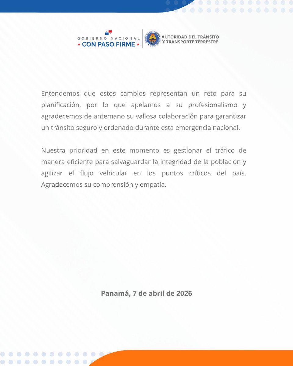 Autoridad del Tránsito tweet media