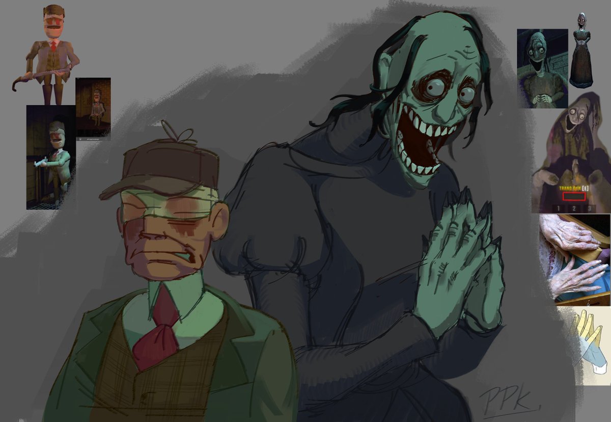 PepukaPepk's tweet photo. дедка тётка и домашняя зверушка #repo #repofanart https://t.co/j61H3zRXBG