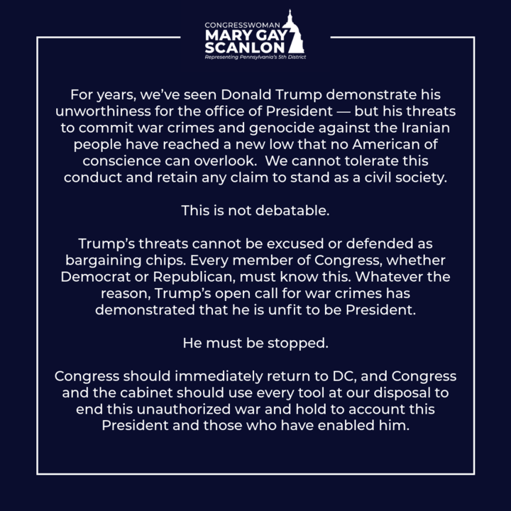 Congresswoman Mary Gay Scanlon tweet media