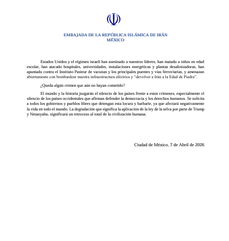 Embajada de Irán en México tweet media