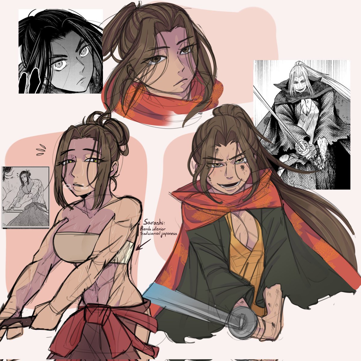 Bocetos pintados de la Sasaki ☝️
Los hice para practicar un poco