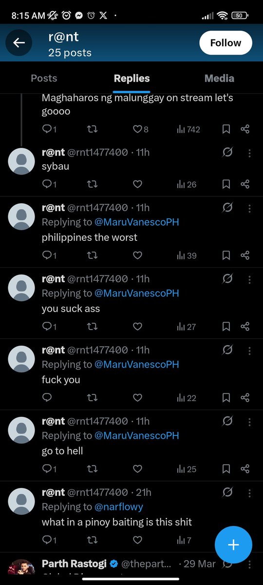 JhennieV2's tweet photo. @jtlntn @rnt1477400 @SoapySoapster Also sabihin mo din yan kay r@nt na kausap mo who has also 5 followers

That guy curses everyone everytime he sees Pinoy or Philippines; he pretends he is indo or malay or any foreigner disgusted by anything PH, pero Pinoy din pala lol. https://t.co/NFeXxHlcir