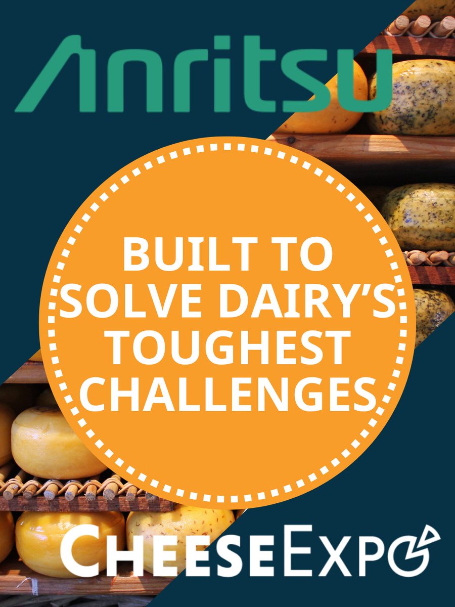 AnritsuSolution's tweet photo. Dairy inspection is complex. We build for it. 🧀

See washdown-ready X-ray, checkweighing &amp; metal detection live at Booth 1811 | April 15–16

📆 Book a demo: https://t.co/6RYzvuTWQW
🎟️ Register: https://t.co/l20zmJsiNw

#CheeseExpo2026 #Anritsu #ProductInspection https://t.co/DrwMwpc8Rc