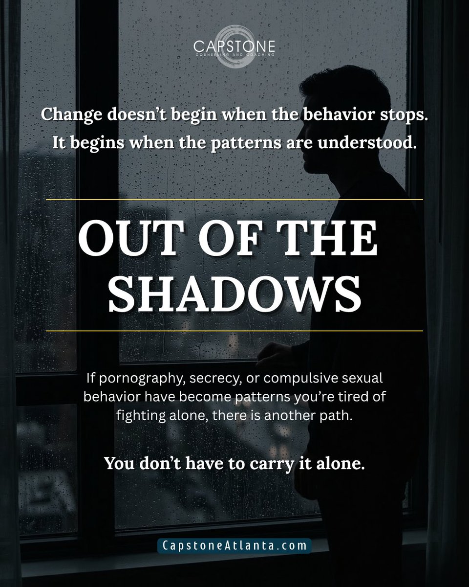 capstoneatlanta's tweet photo. Change happens faster when men stop fighting alone.
Our Out of the Shadows 16-week recovery group provides tools, accountability, and community.

https://t.co/F91pUhItkZ

#MensSupport #MensGrowth https://t.co/glAiGd3yy7