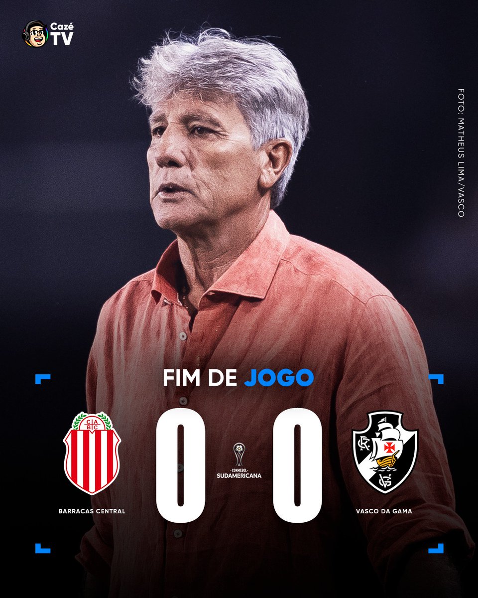 CazeTVOficial's tweet image. SERÁ QUE O RENATO GOSTOU DO QUE VIU? 🤔

O treinador ficou no Rio de Janeiro, enquanto o Vasco empatou sem gols com o Barracas Central na estreia da Sul-Americana!

#Vasco #SulAmericana
