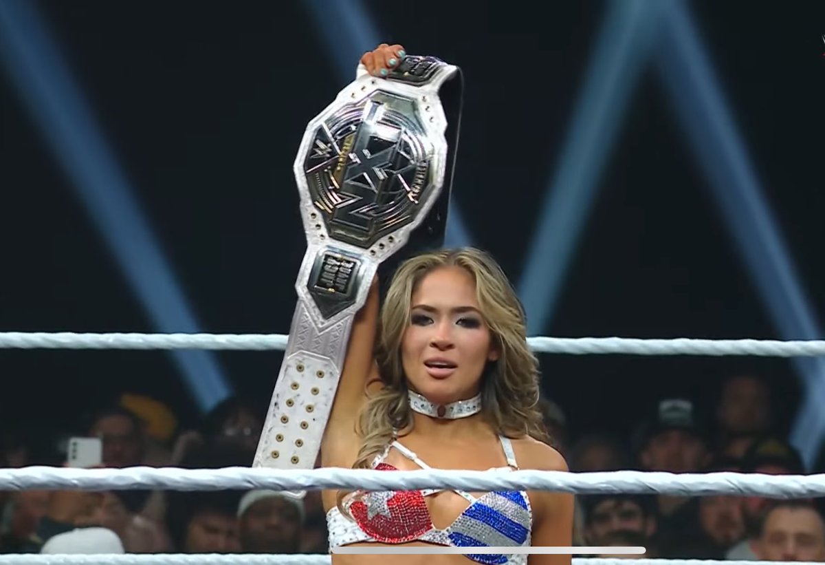 XOforeverbaby's tweet image. SEATED for @WWENXT #TuesdayNightLola #ViceCity 🩷🩵#LolaVice