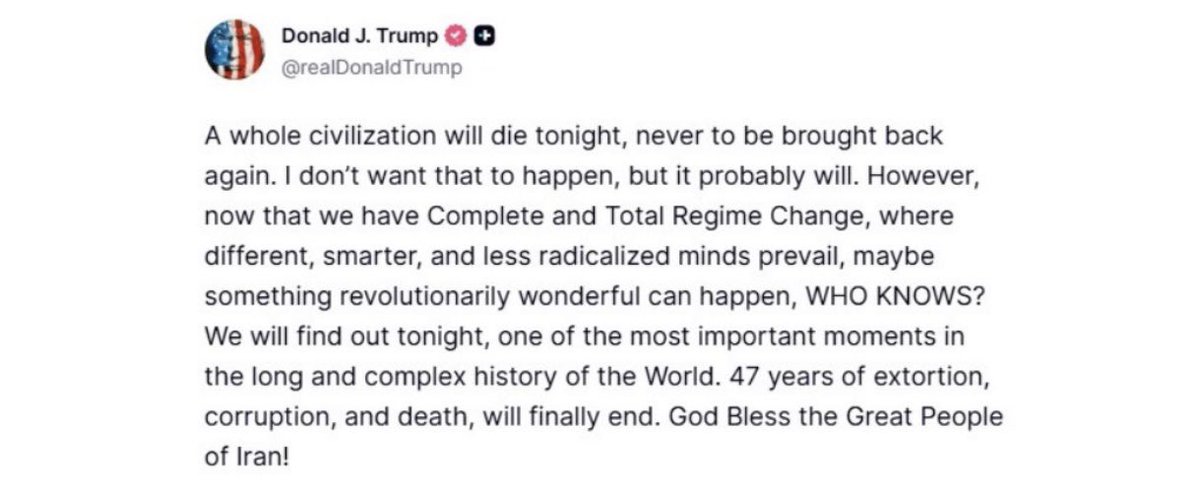 Christiankaboom's tweet photo. Is this the same man who wants a Nobel peace prize💀 https://t.co/HuHY1VSNEr
