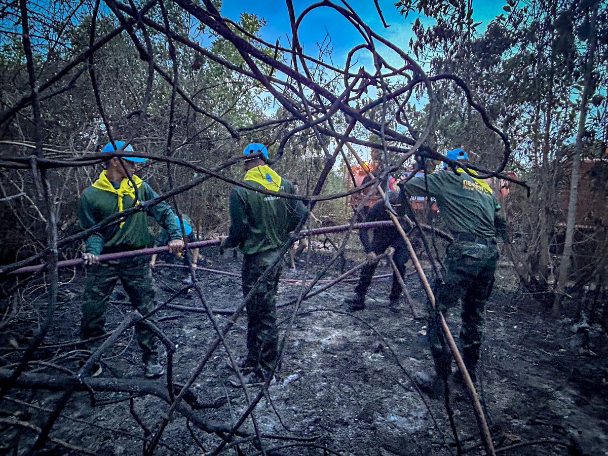 why_thahan's tweet image. กรมทหารราบที่ 152 นำกำลังพลจิตอาสา ร่วมปฏิบัติภารกิจกับหน่วย กองร้อยทหารพราน 4113 หน่วยเฉพาะกิจกรมทหารพรานที่ 41 พร้อมรถดับเพลิง เข้าควบคุมสถานการณ์ไฟป่าในพื้นที่รอยต่อระหว่างบ้านปรามะและบ้านหัวควน หมู่ที่ 6 ตำบลวังพญา อำเภอรามัน จังหวัดยะลา