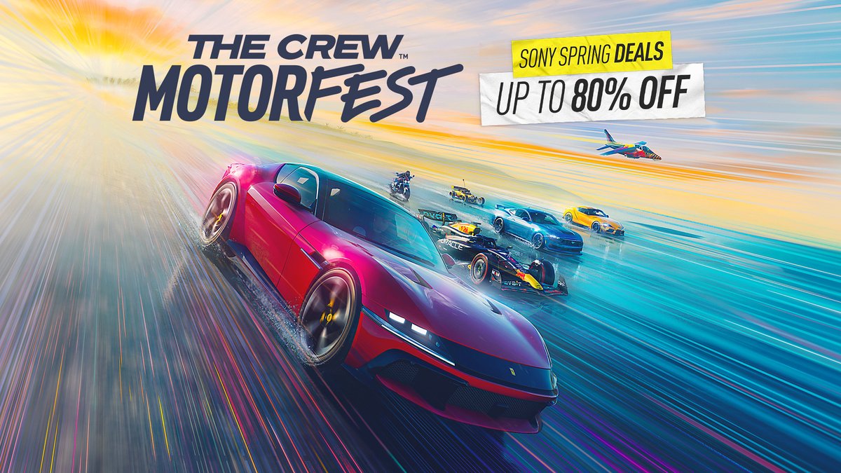TheCrewGame's tweet image. Ready to hit the road? The Crew Motorfest is part of the PlayStation Spring Deals! 🔥

Discover Hawaii, race iconic cars, and enjoy big seasonal discounts 🌸