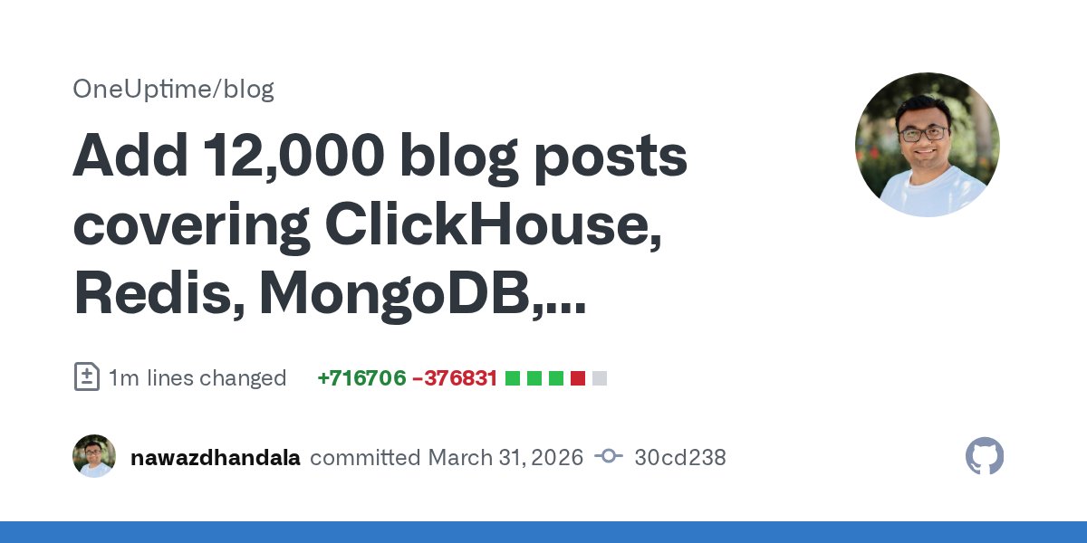 winsontang's tweet image. In a groundbreaking move, over 12,000 AI-generated blog posts have been added in one single commit! This monumental update showcases the power of AI in content creation. What does this mean for the future of blogging? 📈 #AI #ContentCreation #Innovation

github.com/OneUptime/blog…