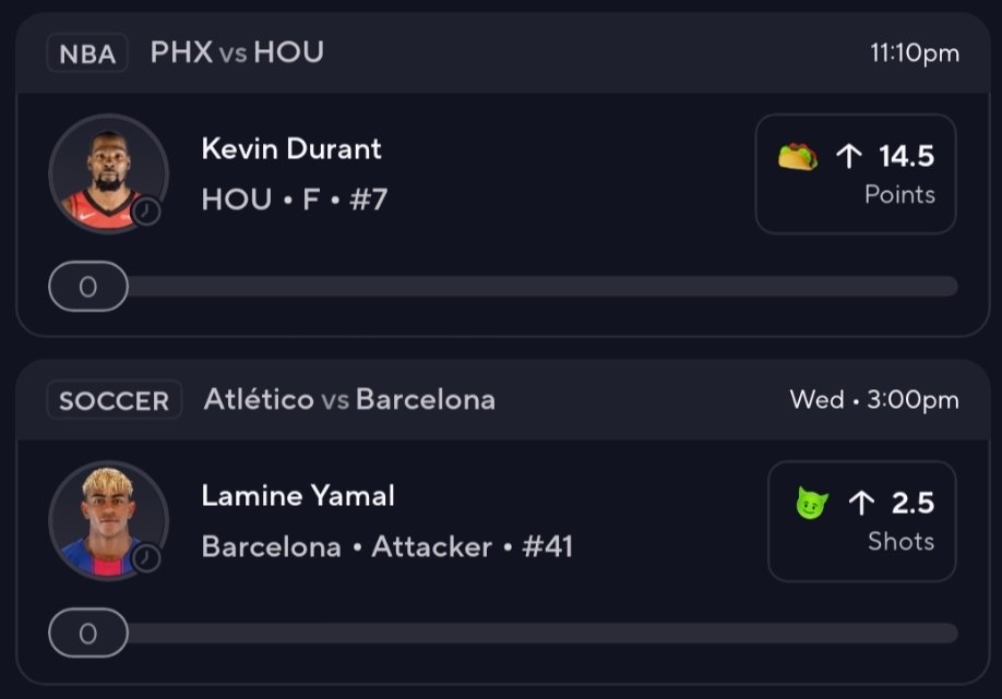 MrMooseDFS's tweet image. Kevin Durant Taco Slip 🌮 

Follow for more free slips 🤝 

prizepicks.onelink.me/gCQS/shareEntr…

#NBA #PrizePicks #PrizePicksNBA #GamblingX #GamblingTwitter