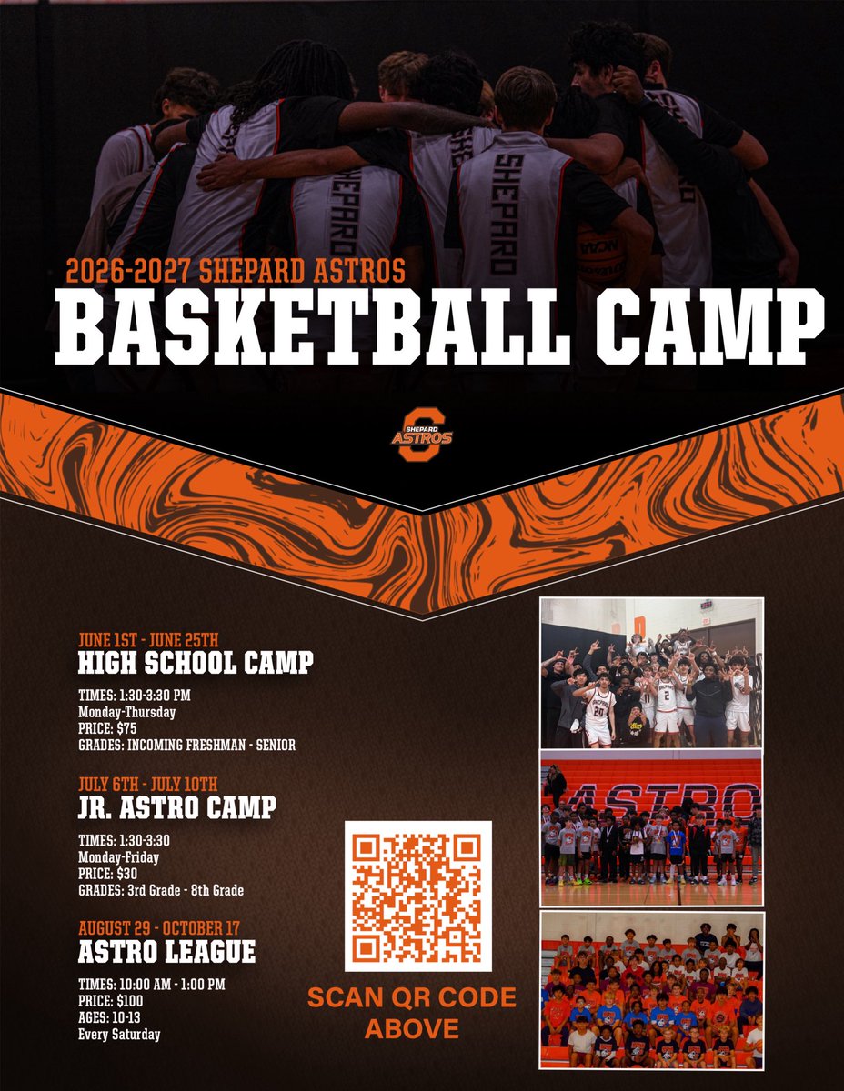 shepardhoops's tweet photo. Busy upcoming summer for Shepard Basketball. ๐ Join us this summer at Shepard High School to develop your skills, compete and get better every day. ๐ โซ๏ธ๐ค
#BeConsistent #UpTop #BeAnAstro
https://t.co/21IR6dDlPO https://t.co/FCxO0uS8Rf