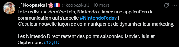 koopaskull's tweet image. Pour les deux du fond qui on pas encore compris que depuis 1 an Nintendo utilise en prio son application #NintendoToday comme nouvel outil de communication 📢

Les #NintendoDirect ne sont pas abandonnés, toujours au nombre de 2 ou 3 par an. Donc pas pitié, soyez juste patient 😅