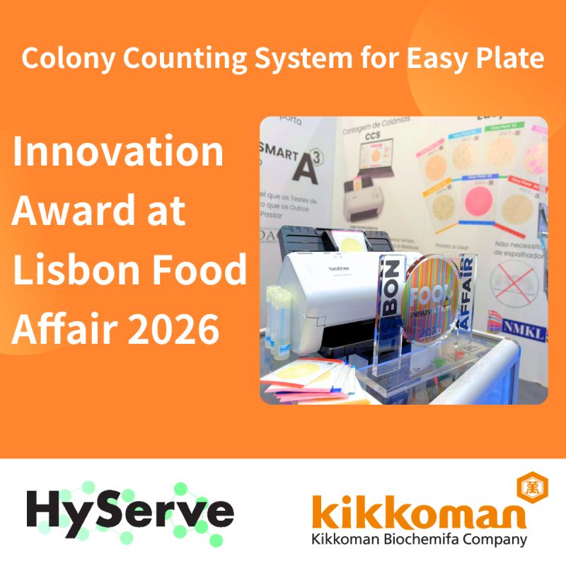 🏆 Innovation Award – Lisbon Food Affair 2026
Kikkoman Biochemifa is proud to announce that the Colony Counting System (CCS) for Easy Plate received the Innovation Award at Lisbon Food Affair 2026.