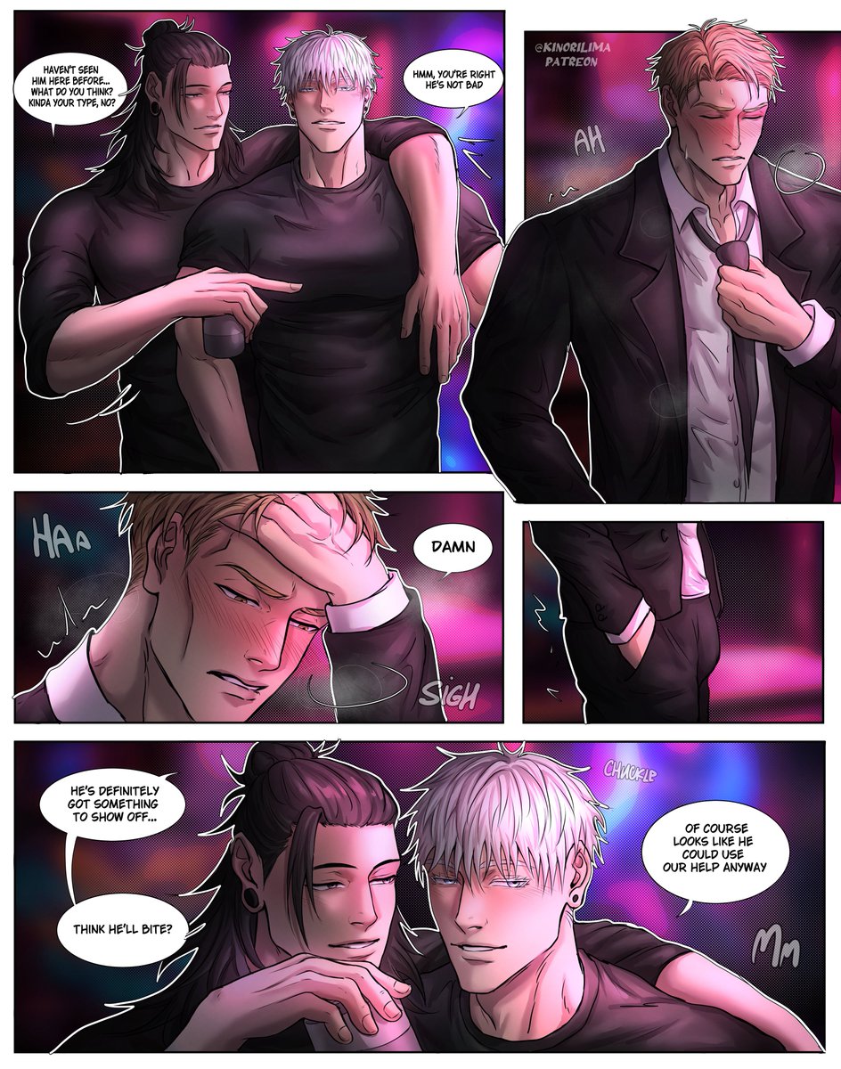 Kinorilimaa's tweet image. These two look hungry… so yeah, Nanami’s definitely not getting any rest at home😮‍💨
6 pages already on my 🅿️atre0n 
(|ink іn b|0)🫶
#Gojo #Geto #Nanami #jujutsukaisen #jjk